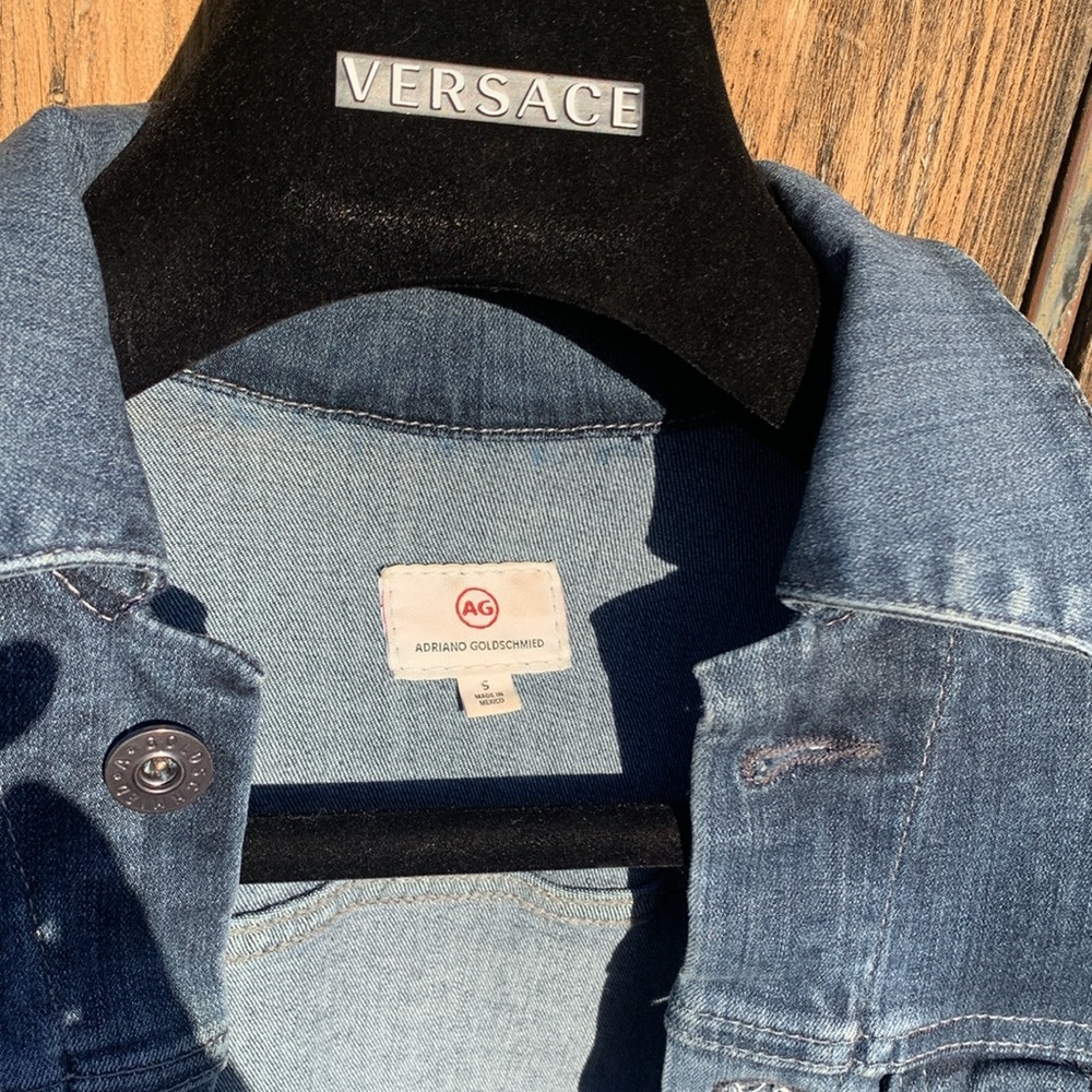 AG Stretch Denim Blue Jean Jacket - Picture 5 of 10